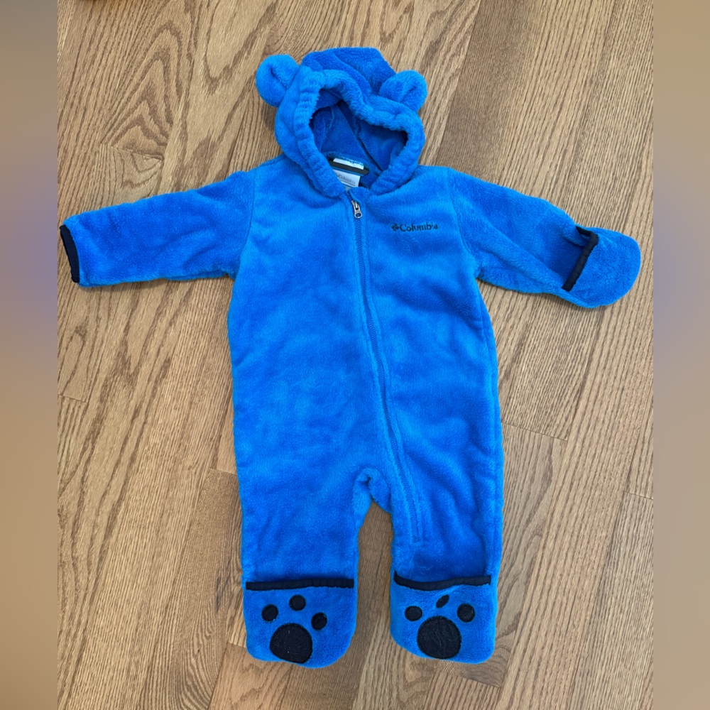 Columbia bright Blue Fleece Footie outwear